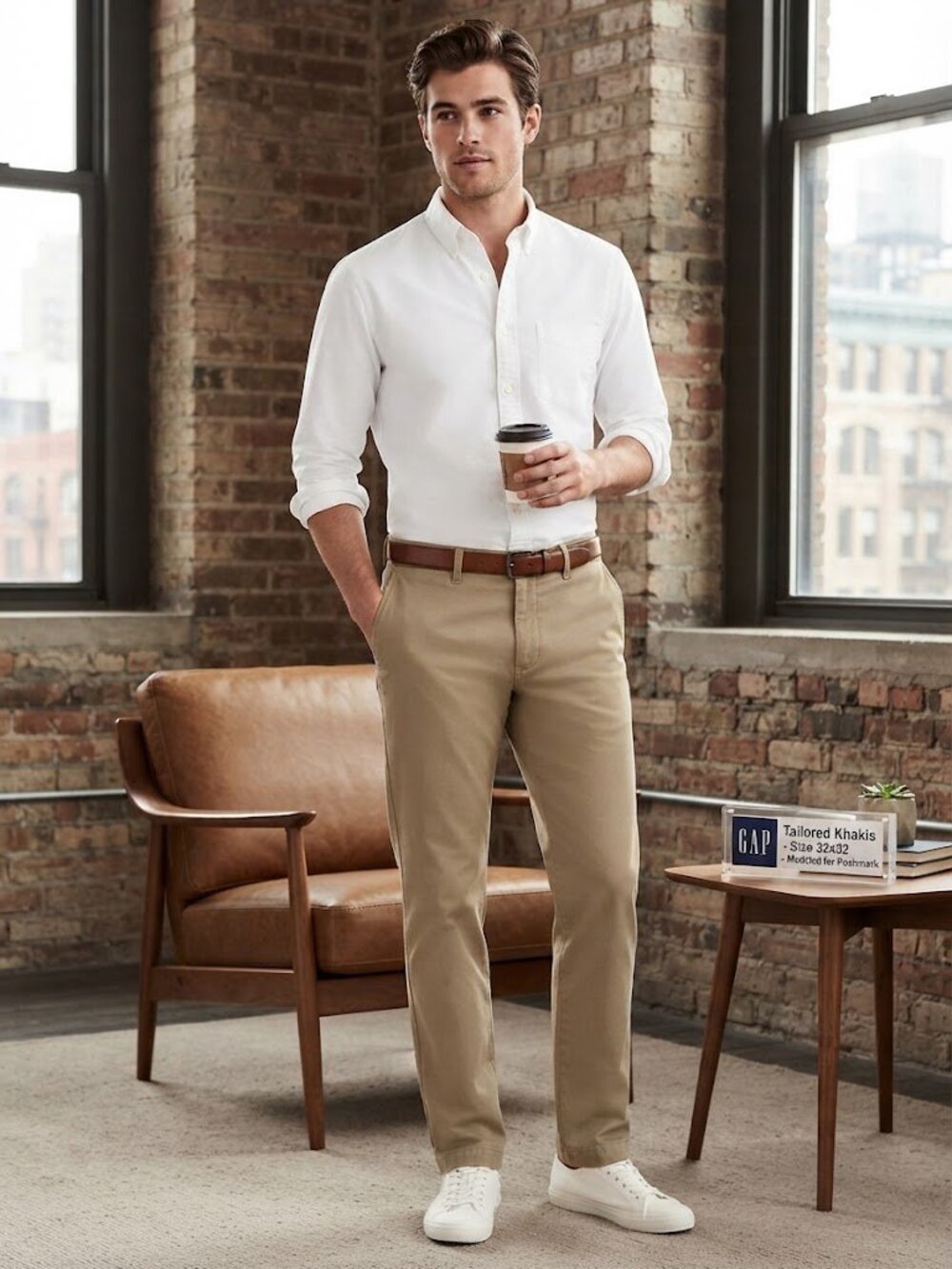 Gap Classic Khaki Pants - Tailored Straight Fit Size 32x32